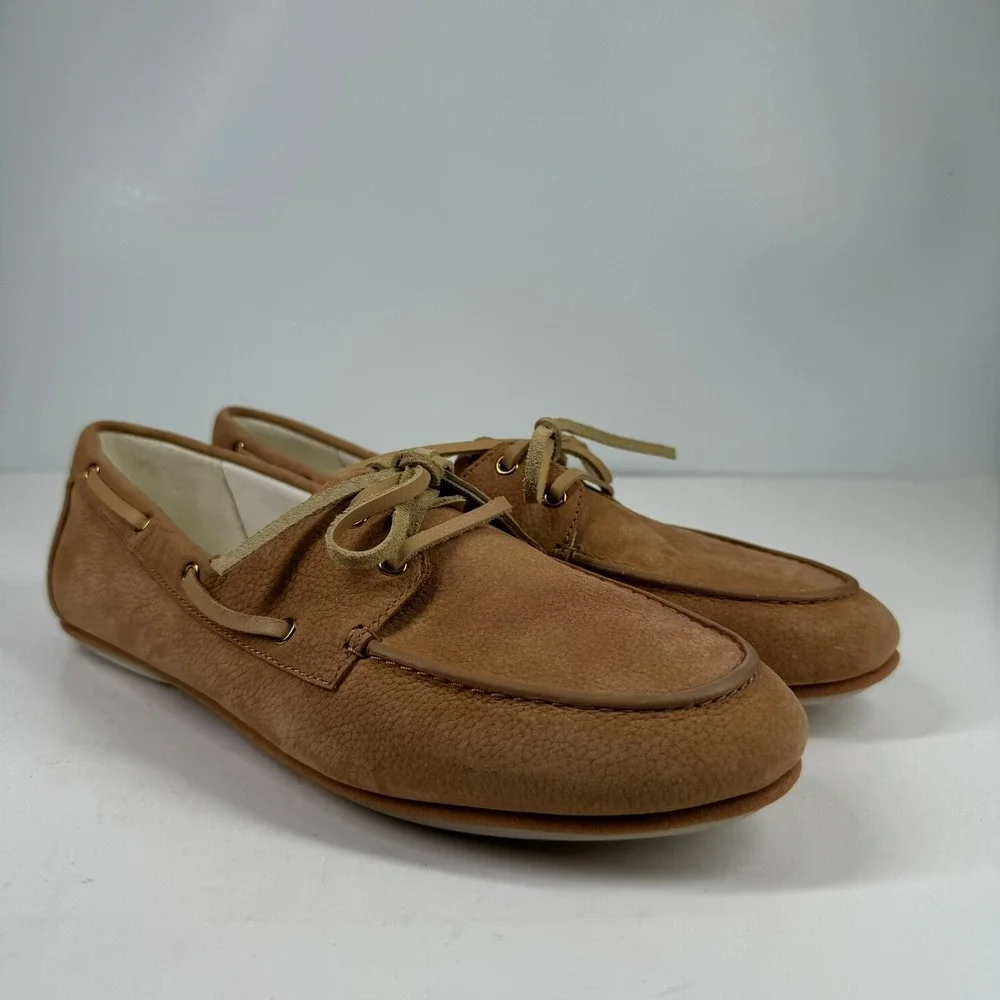 Cole Haan Women's US 9.5B Brown Leather Comfort Boat Moc Loafer Shoes W33652